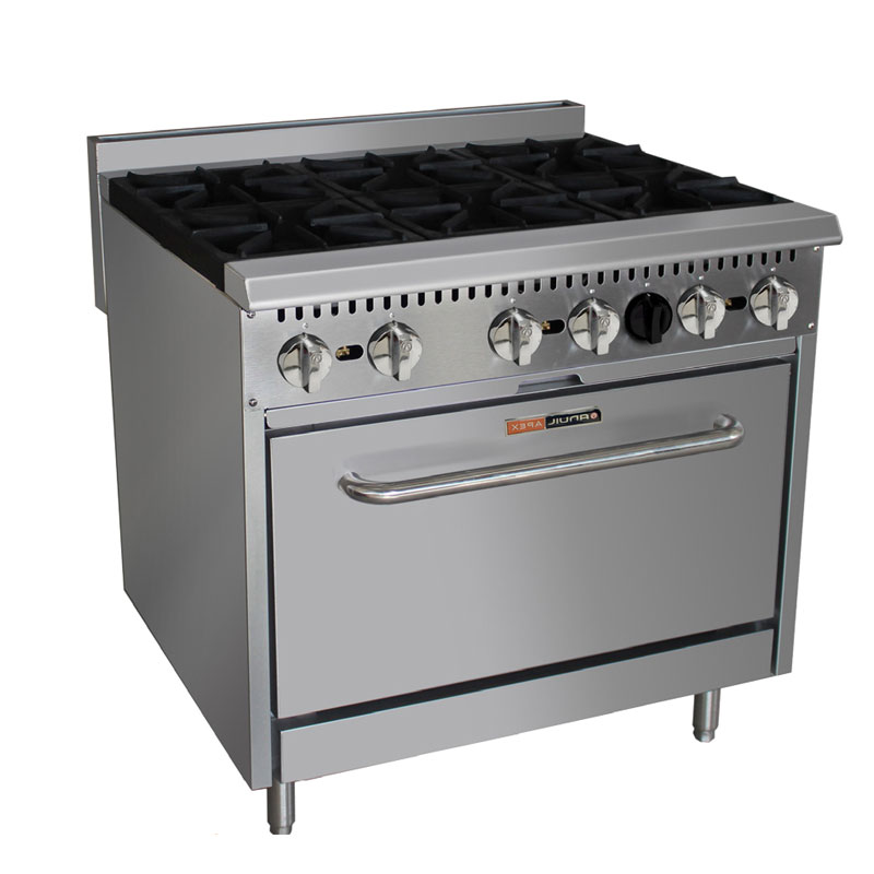 GAS STOVE WITH GAS OVEN 6 BURNERS